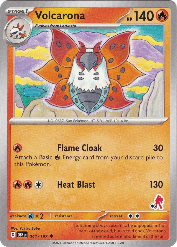 Volcarona (041 197) (Armarouge Stamp #46) [Battle Academy 2024] Cheap