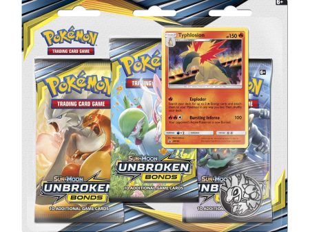 Sun & Moon: Unbroken Bonds - 3-Pack Blister (Typhlosion) Discount