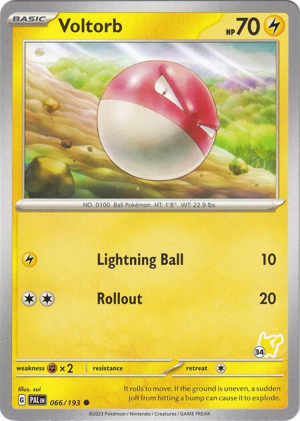 Voltorb (066 193) (Pikachu Stamp #34) [Battle Academy 2024] Hot on Sale