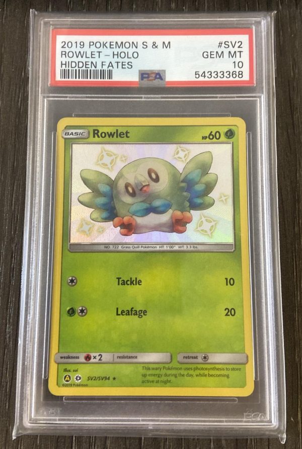 Rowlet SV2 SV94 Hidden Fates PSA 10 54333368 Cheap