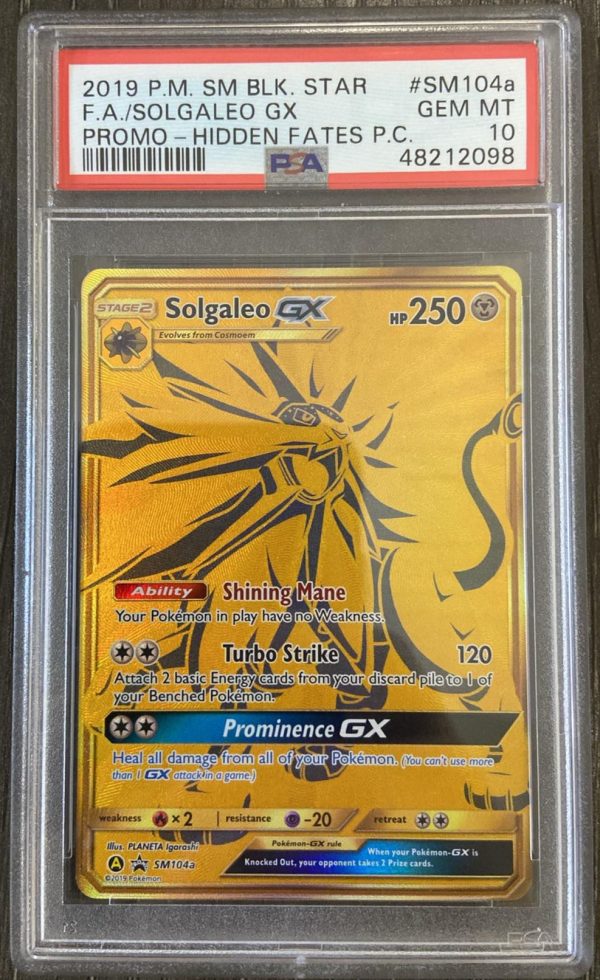 Solgaleo GX SM104a Hidden Fates Premium Collection Promo PSA 10 48212098 Discount