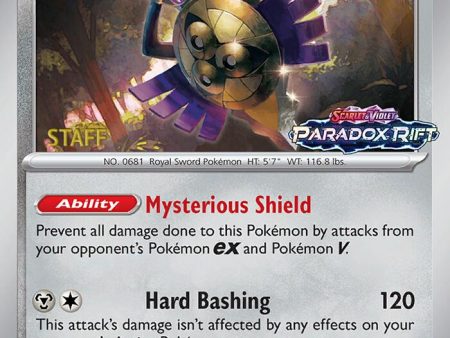 Aegislash (060) (Staff Prerelease Promo) [Scarlet & Violet: Black Star Promos] Online Hot Sale