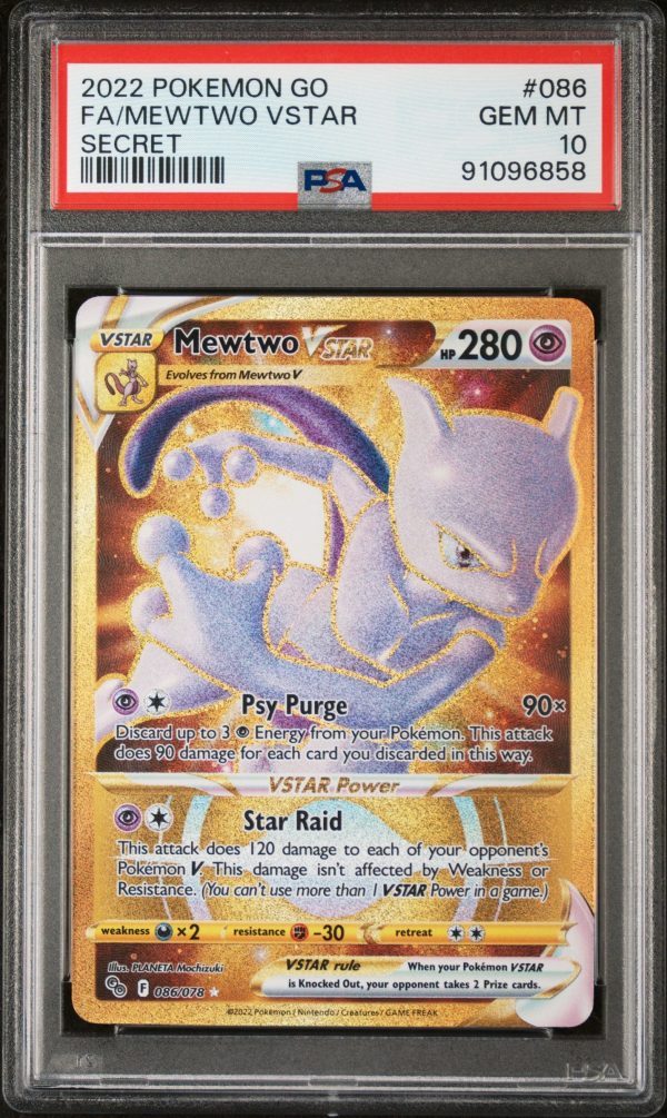 Mewtwo VSTAR 086 078 Pokemon Go PSA 10 91096858 Hot on Sale