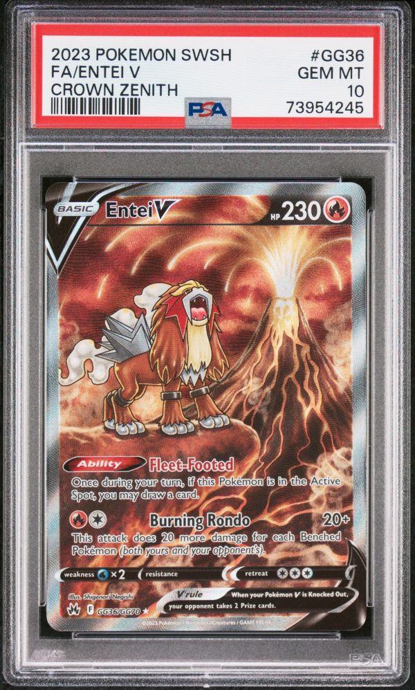 Entei V GG36 GG70 Crown Zenith Galarian Gallery PSA 10 73954245 Online Hot Sale