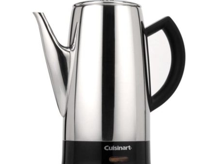 Cuisinart Classic 12 Cup Stainless Steel Percolator Black Stainless - Certified Refurbished Online Hot Sale