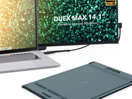 Mobile Pixels Duex Max Portable Monitor 14.1  FHD 1080P IPS Ultra Slim Laptop Screen Extender, Grey - Certified Refurbished Hot on Sale