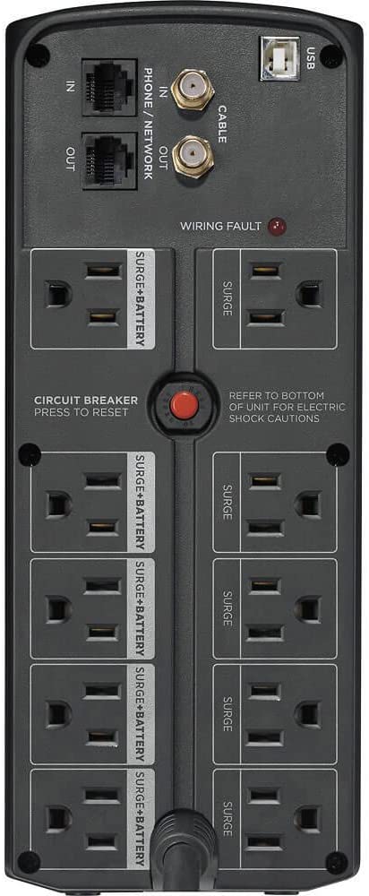 CyberPower 1100AVR 600W AVR 10 Outlets UPS Battery Backup - New Battery Certified Refurbished Sale